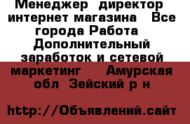 Менеджер (директор) интернет-магазина - Все города Работа » Дополнительный заработок и сетевой маркетинг   . Амурская обл.,Зейский р-н